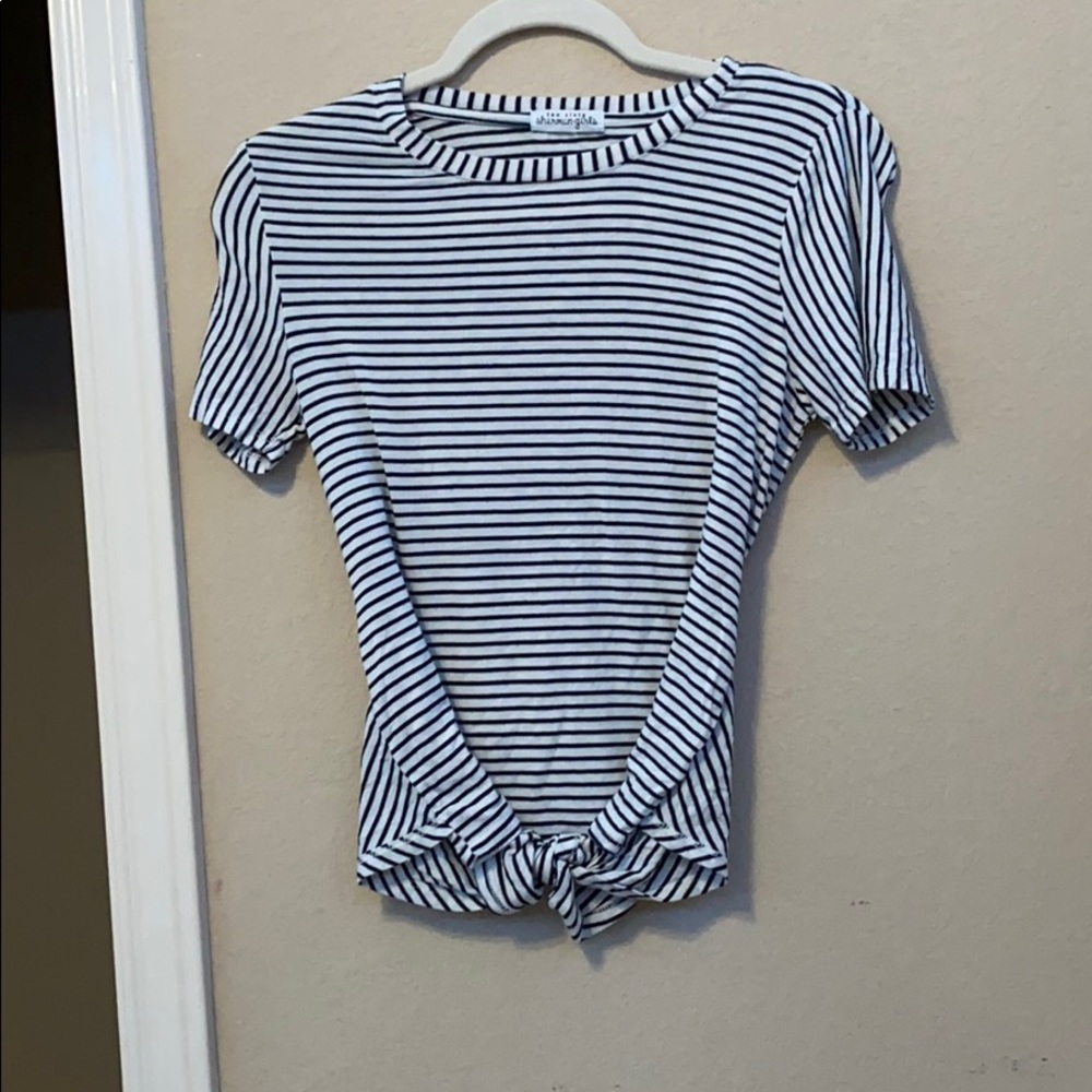 black and white striped shirt